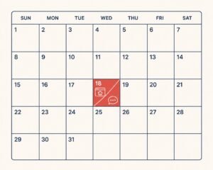 Calendar showing a double-booked date from Airbnb and Facebook